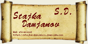 Stajka Damjanov vizit kartica